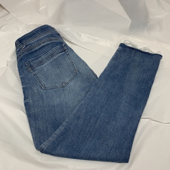WOMEN'S Democracy Blue Ab Technology Straight Leg Unfinished Cuff Jeans SIze 4 - Picture 4 of 13